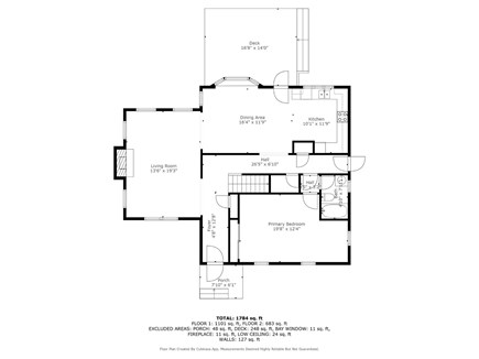 Osterville Cape Cod vacation rental - First Floor - Floor Plan