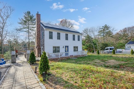Mashpee Cape Cod vacation rental - Walkway to the upper deck
