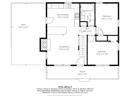 Mashpee Cape Cod vacation rental - Main level floor plan
