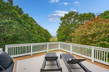 Centerville Cape Cod vacation rental - Lounge chairs on the upper deck with amazing views of marsh