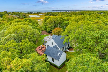 Centerville Cape Cod vacation rental - Aerial view showcasing the full property and surrounding landscape