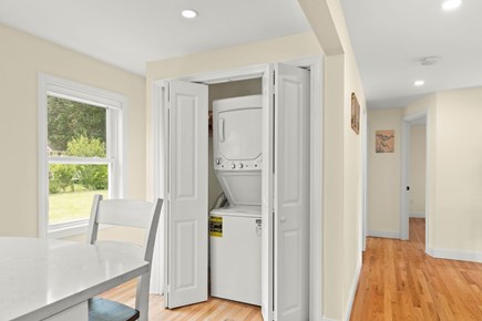 Pocasset Cape Cod vacation rental - Washer/Dryer in closet in kitchen