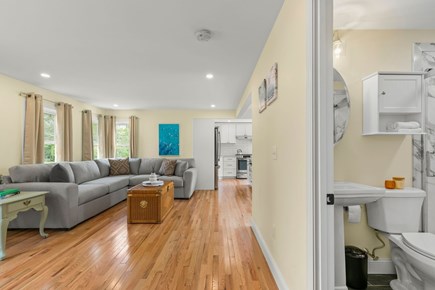 Pocasset Cape Cod vacation rental - Hallway back to living room