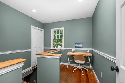 Yarmouth Port Cape Cod vacation rental - Work desk in the hallway leading to the lower level