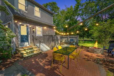 Yarmouth Port Cape Cod vacation rental - Night view of backyard