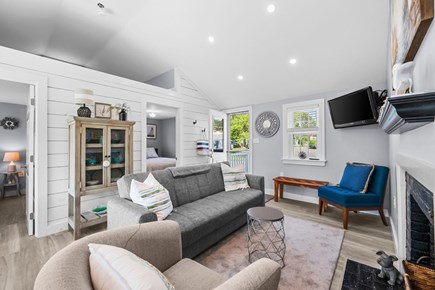 West Dennis Cape Cod vacation rental - Cozy Livingroom with comfortable seating and TV