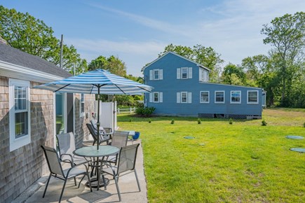 West Dennis Cape Cod vacation rental - Outdoor dining table with seating for four people