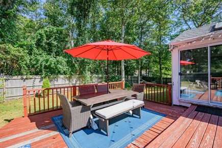 West Yarmouth Cape Cod vacation rental - Outdoor dining with umbrella