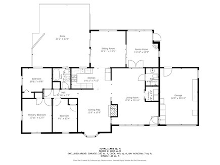 West Yarmouth Cape Cod vacation rental - Main level floor plan