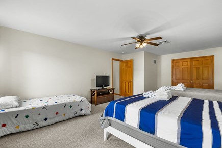 Harwich Cape Cod vacation rental - Bedroom 2 – 2 Queens + Twin – Second floor