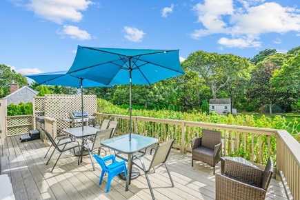 Harwich Cape Cod vacation rental - Back deck with seating