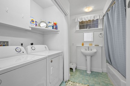 Harwich Cape Cod vacation rental - Bathroom 2- Full with tub and shower combination with laundry area- Lower level