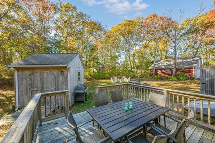 South Yarmouth Cape Cod vacation rental - Outdoor dining on the deck