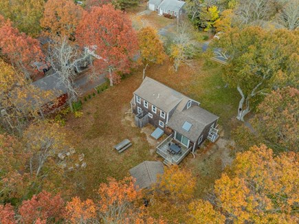 South Yarmouth Cape Cod vacation rental - Aerial views showcase the property and its outdoor spaces.