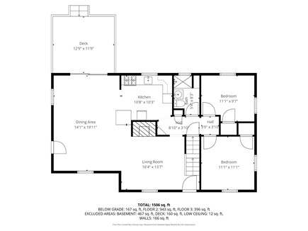 South Yarmouth Cape Cod vacation rental - First-floor floor plan