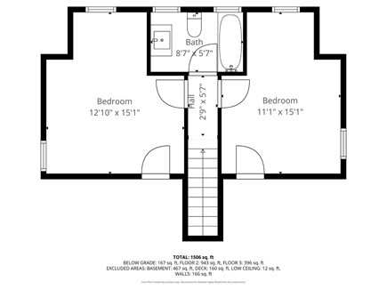 South Yarmouth Cape Cod vacation rental - Second-floor floor plan