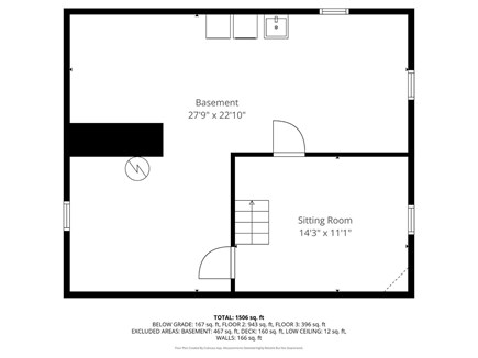 South Yarmouth Cape Cod vacation rental - Basement floor plan