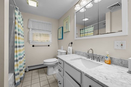 Harwich Cape Cod vacation rental - Bathroom 2- Shower and tub combination- Main level