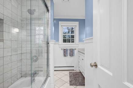 Eastham Cape Cod vacation rental - Bathroom 1- Shower and tub combination- Main Level