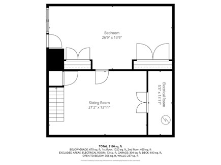 Harwich Cape Cod vacation rental - Floor plan- Lower Level