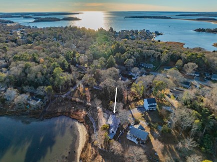 Bourne Cape Cod vacation rental - Aerial view of property towards Phinney's Harbor