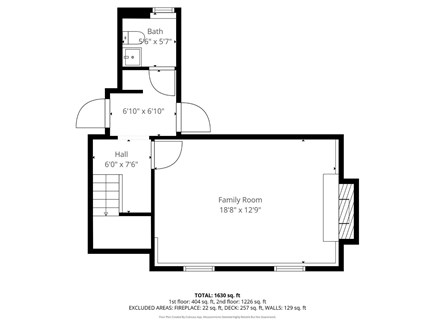 Bourne Cape Cod vacation rental - Floor plan: Lower Level
