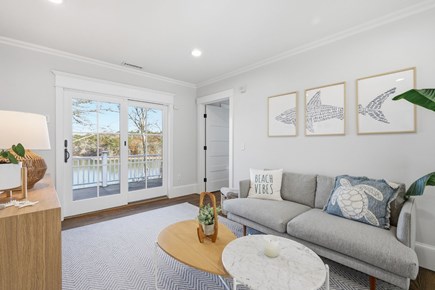 Sandwich Cape Cod vacation rental - Cozy sitting area with seamless access to the second floor deck
