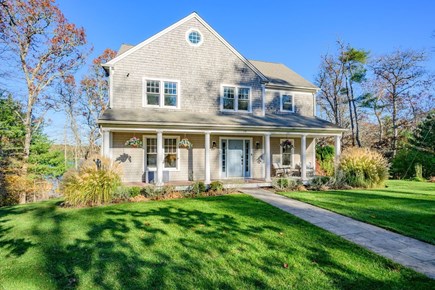 Sandwich Cape Cod vacation rental - A warm, inviting view of the home’s entrance
