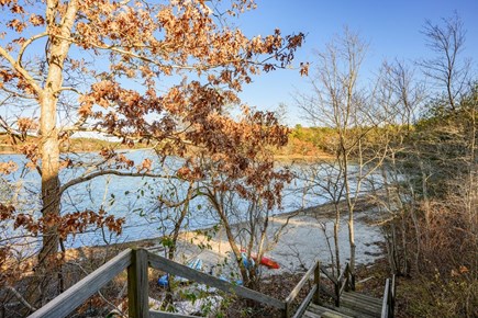 Sandwich Cape Cod vacation rental - Stairs leading to private beach area