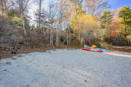 Sandwich Cape Cod vacation rental - Private beach area of Triangle Pond