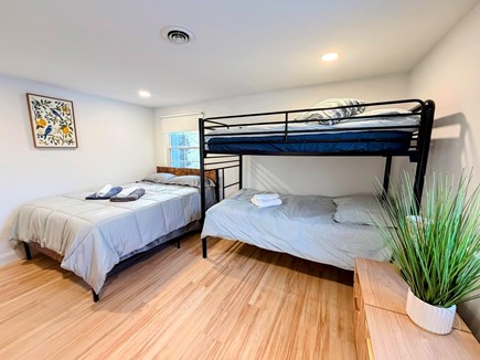 Hyannis Cape Cod vacation rental - Bedroom 2: queen size bed and twin over twin bunk