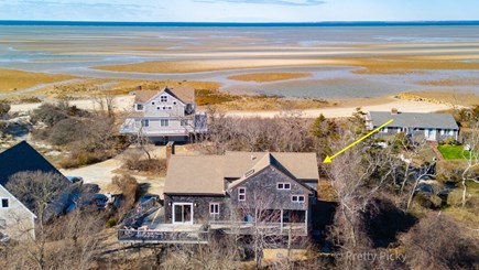Brewster Cape Cod vacation rental - One house back from the Bay..Photo taken at extreme low tide.  Don't worry -- the water will all be back in a couple hours.Meanwhile, it's fun to wal