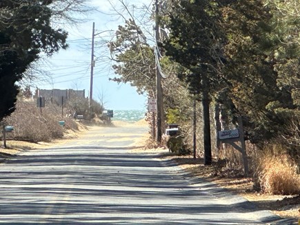 Eastham, Steps from Cooks Brook Beach  Cape Cod vacation rental - Cottage roadside view toward Bay Beach access.