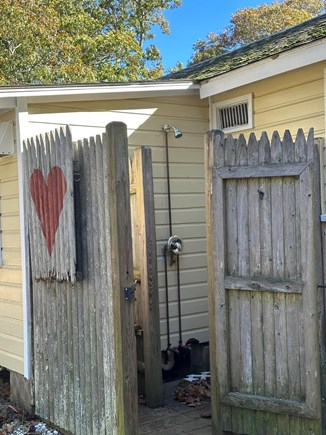 Eastham, Steps from Cooks Brook Beach  Cape Cod vacation rental - Outdoor shower area for sandy feet.