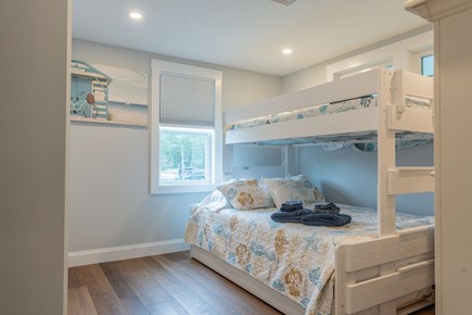South Yarmouth  Cape Cod vacation rental - Bedroom 2 with twin on top and double on bottom w/ trundle twin