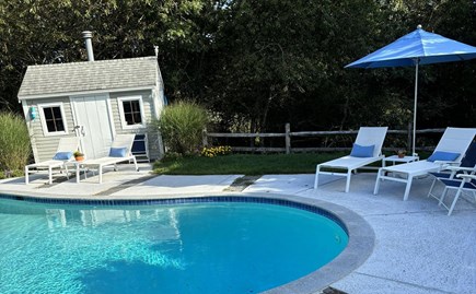 West Dennis Cape Cod vacation rental - Premium lounging chairs.<br/>Many pool floats available.