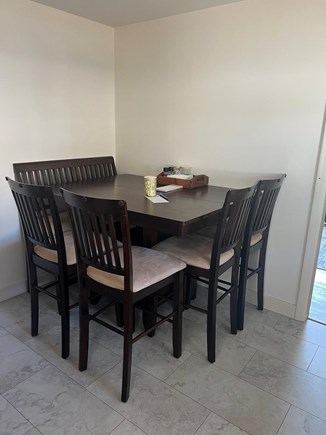 Dennis Port Cape Cod vacation rental - Kitchen table, seats six.