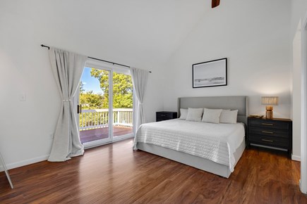 Falmouth Cape Cod vacation rental - Primary king bedroom with private full bath and deck access