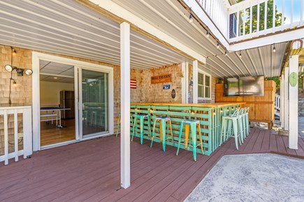 Falmouth Cape Cod vacation rental - Outdoor bar with TV