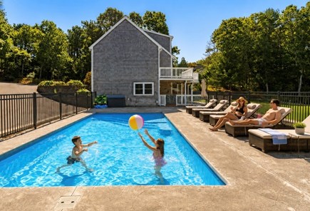 Falmouth Cape Cod vacation rental - Outdoor pool salt water pool and lounge chairs!
