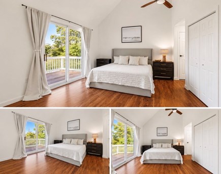 Falmouth Cape Cod vacation rental - Primary king bedroom with private full bath and deck access