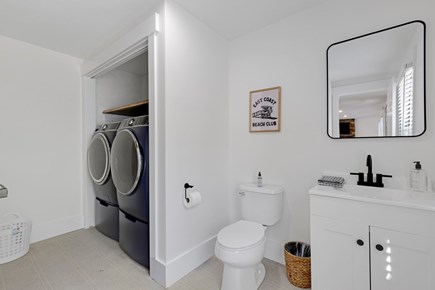 Falmouth Cape Cod vacation rental - Main Level bathroom with washer and dryer