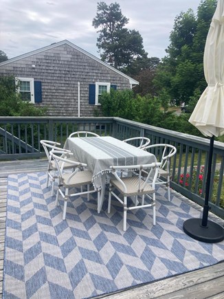 West Dennis Cape Cod vacation rental - Large deck for outdoor dining