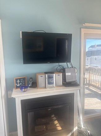 Dennis Cape Cod vacation rental - TV with fireplace