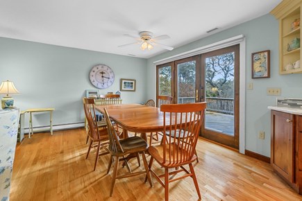 Chatham Cape Cod vacation rental - Dining table with seating  with view of deck