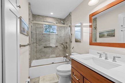 Chatham Cape Cod vacation rental - Bathroom 1- Shower and tub combination- Main Level