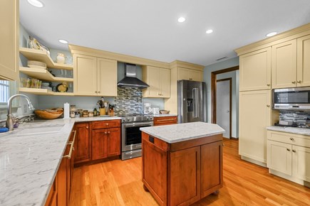 Chatham Cape Cod vacation rental - kitchen showcasing stylish stainless steel appliances