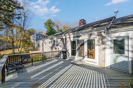 Chatham Cape Cod vacation rental - Private deck overlooking the backyard and surrounding scenery.