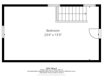 Harwich Cape Cod vacation rental - Floor plan- Second Floor