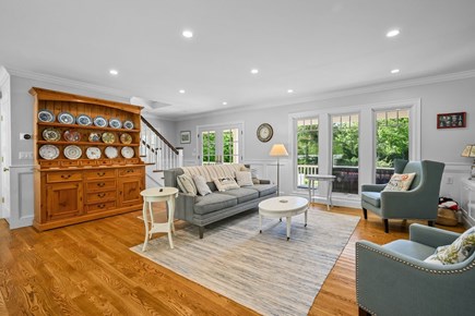 Harwich Port Cape Cod vacation rental - Double front doors (formal entry) lead from the expansive deck to the living room.